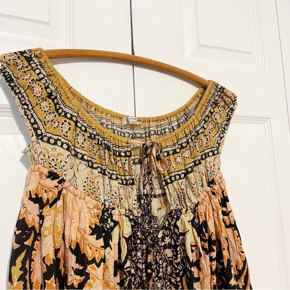 Free People Off-Shoulder Floral Mini Dress - Yellow, Pink, Black - Picture 6 of 10